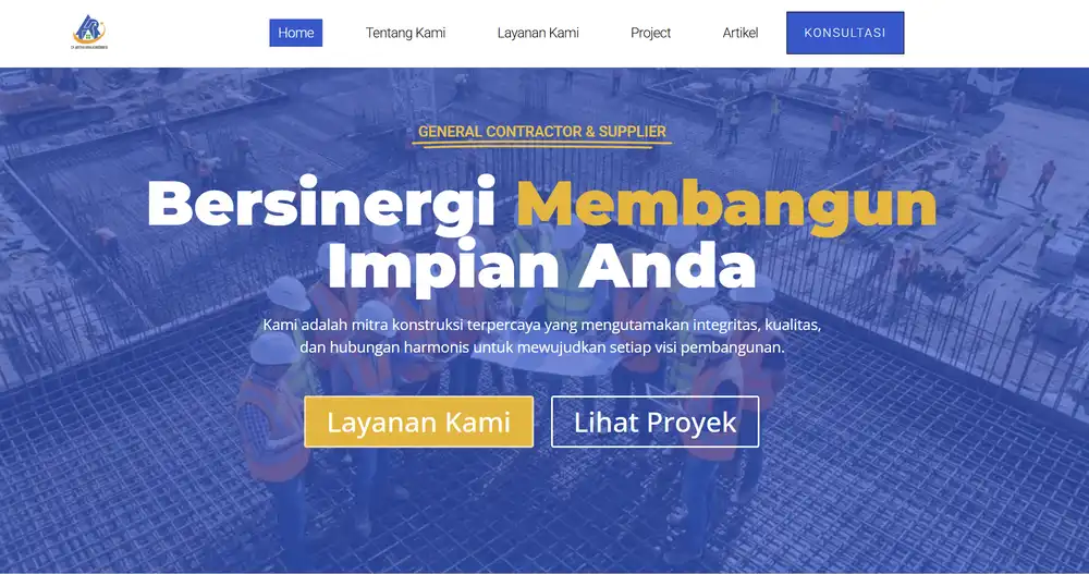 Aretha Raya Website Homepage